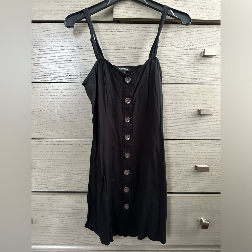 Express Black Button Up Dress